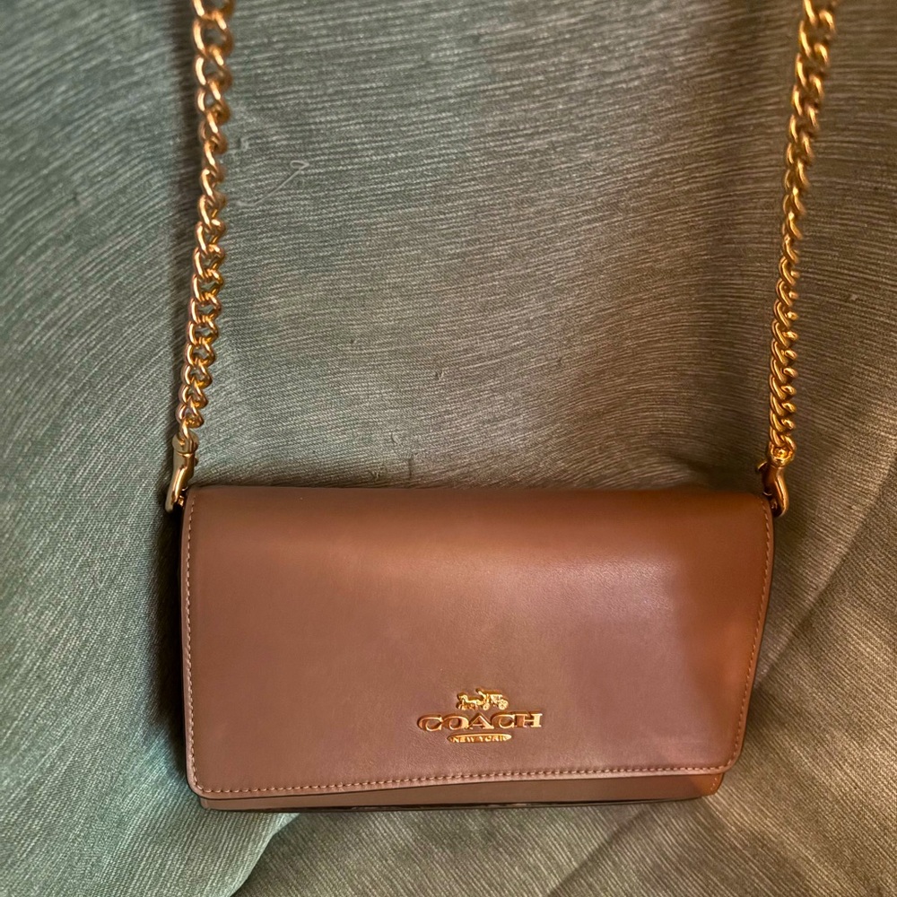 Coach Flap Crossbody Bag in Dark Stone🤎